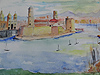 Blick auf den Hafen von Marseille